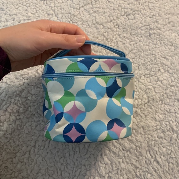 Small Blue Colorful Makeup Bag - Picture 5 of 17